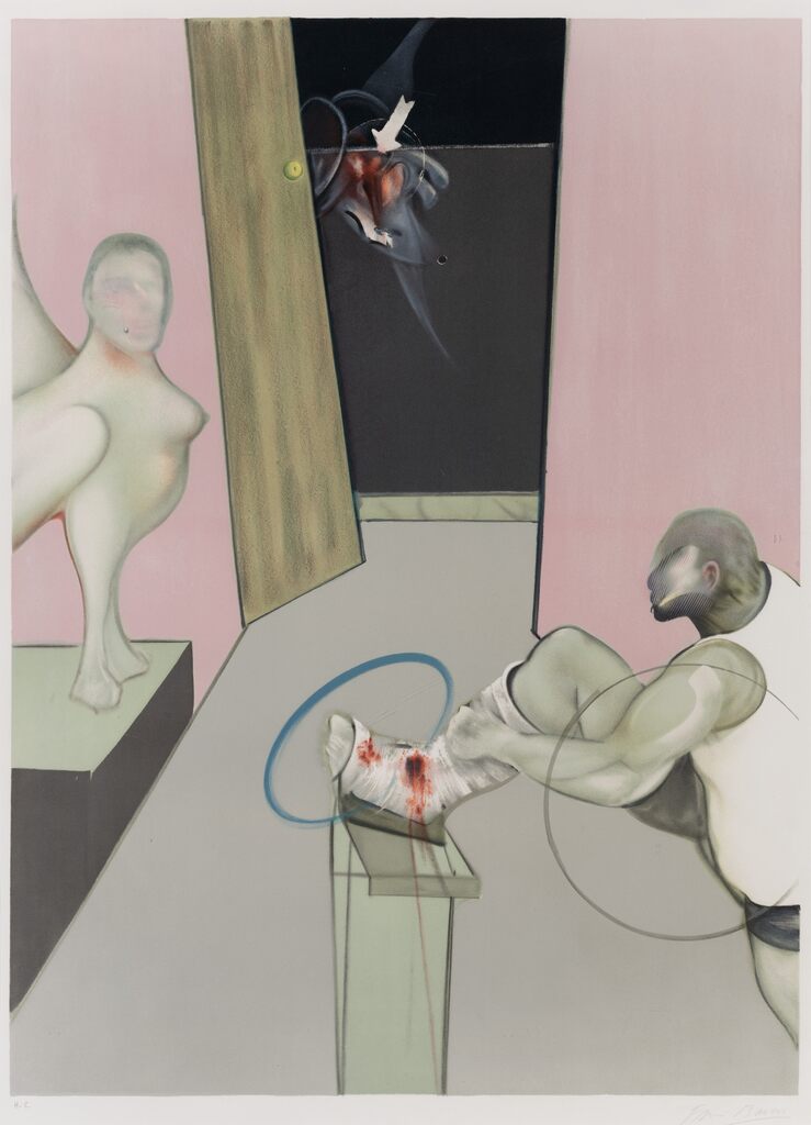 Francis Bacon - Œdipe et le Sphinx d'après Ingres (after, Œdipus and the Sphinx after Ingres, 1983) (S. 18, T. 17)