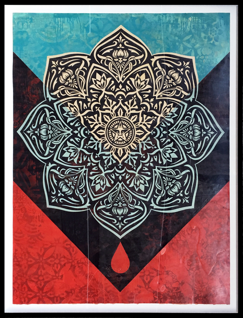 Shepard Fairey (OBEY), ‘Blood and Oil Mandala (Blood Drop)’, 2017, StolenSpace Gallery