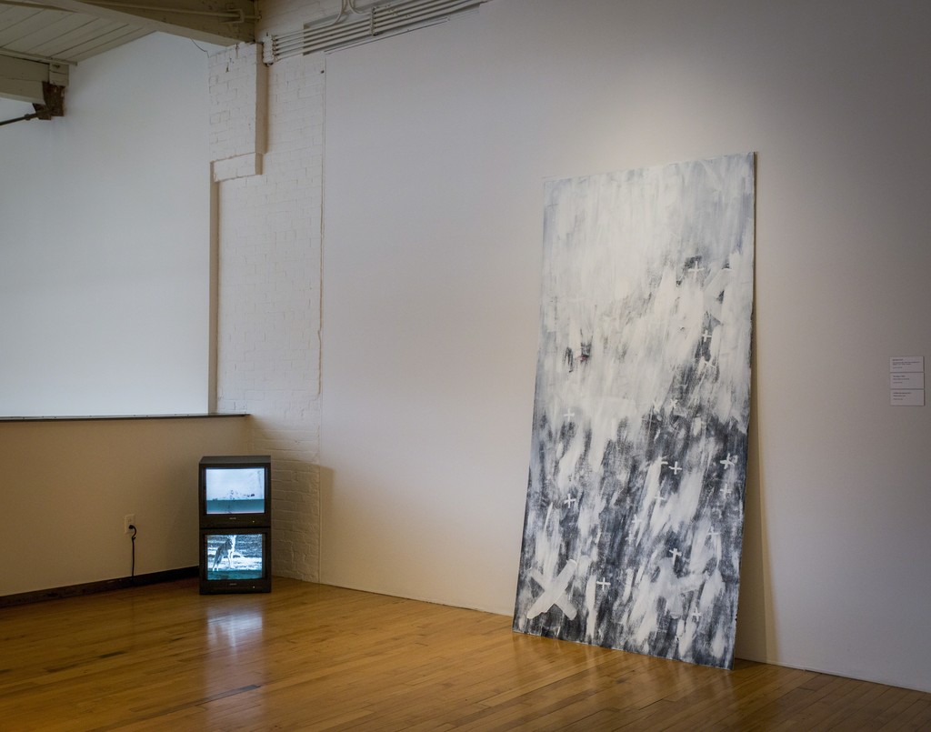 Installation view of Allison Janae Hamilton, Pitch, at MASS MoCA, March 2018. Photo by David Dashiell. Courtesy of the artist. Installation view of Allison Janae Hamilton, Pitch, at MASS MoCA, March 2018. Photo by David Dashiell. Courtesy of the artist.