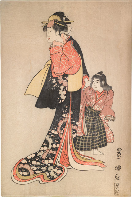 Utagawa Toyokuni I, ‘Segawa Kikunojo III and Sawamura Genosuke I’, ca. 1794, Print, Woodblock print, Scholten Japanese Art