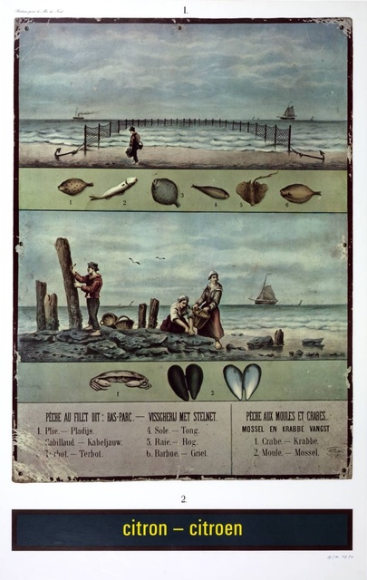 Marcel Broodthaers, ‘Citron-Citroen, réclame pour la Mer du Nord (Advertisement for the North Sea)’, 1974, Richard Saltoun