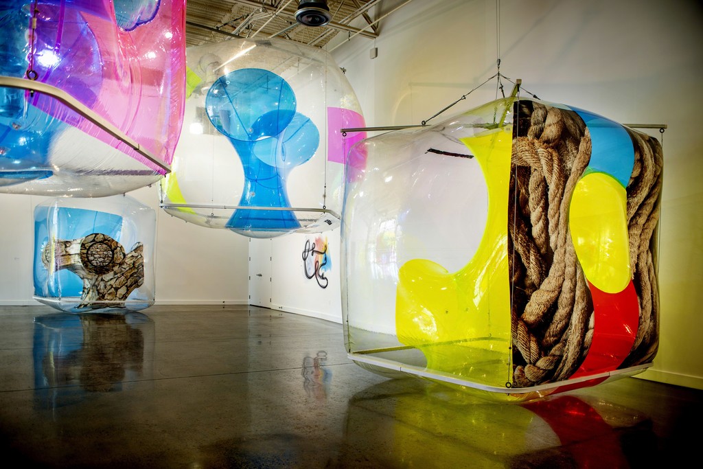 Installation view of Michael Rees: Synthetic Cells exhibition in the West Gallery, dimensions variable, all work on loan from the Artist, photo: Ken Ek Installation view of Michael Rees: Synthetic Cells exhibition in the West Gallery, dimensions variable, all work on loan from the Artist, photo: Ken Ek