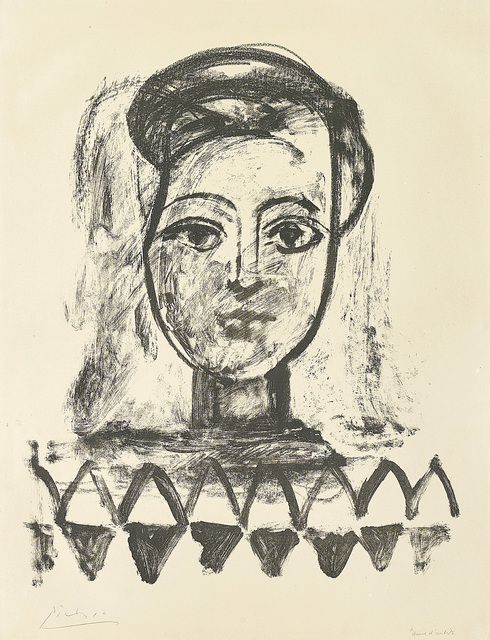 Pablo Picasso, ‘Jeune femme au corsage à triangles (Young Woman with Triangle Bodice)’, 1947, Print, Lithograph, on Arches paper, with full margins., Phillips