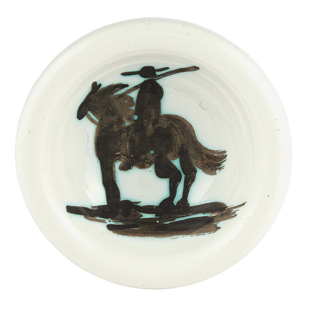 Pablo Picasso, ‘PICADOR (A.R. 176)’, 1952, Design/Decorative Art, Painted and partially glazed white ceramic dish, Doyle