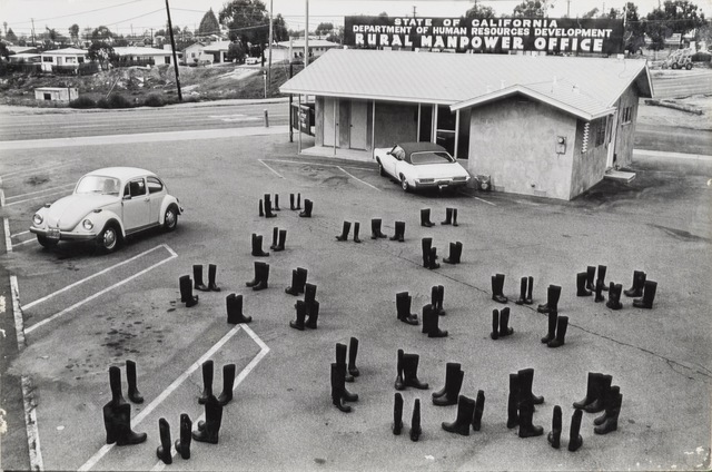 Eleanor Antin, ‘100 Boots Looking for a Job, San Clemente, California’, 1972, Richard Saltoun