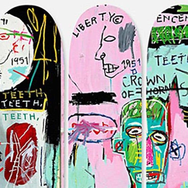 Jean-Michel Basquiat | Basquiat Skateboard Triptych (Basquiat In ...