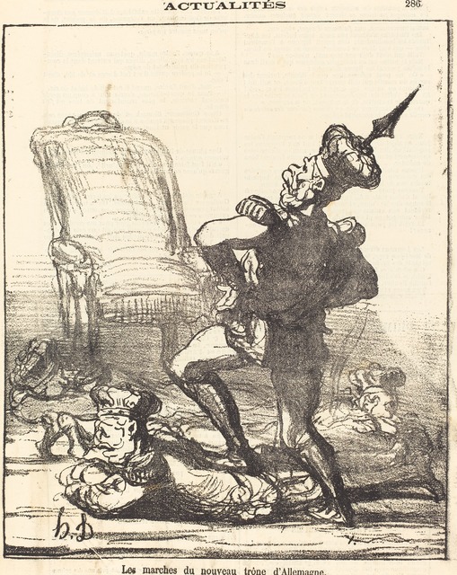 Honoré Daumier, ‘Les marches du nouveau trone d'Allemagne’, 1871, National Gallery of Art, Washington, D.C.