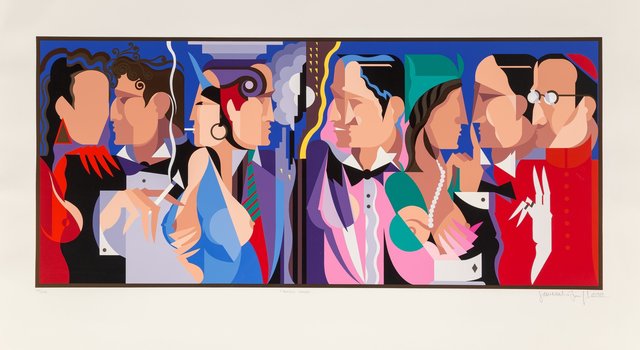 Giancarlo Impiglia, ‘Talking Heads’, 1989, Print, Serigraph in colors on wove paper, Heritage Auctions