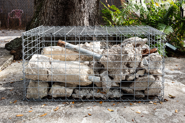 Tom Scicluna, ‘33062’, 2020, Sculpture, Gabion cage, concrete and stee, Nina Johnson