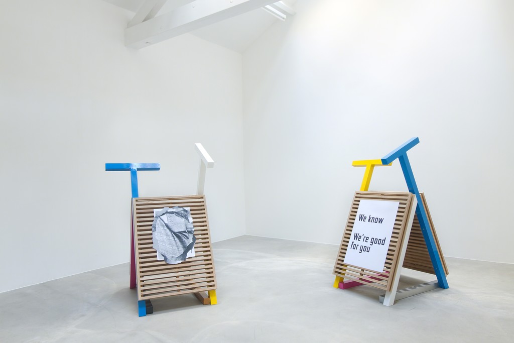 Gavin Wade, A-type Display Unit (after Kiesler and Krischanitz) #2, 2017.
Rachel Lowe, Investment Head, 2017.
Gavin Wade, A-type Display Unit (after Kiesler and Krischanitz) #3, 2017.
Rachel Lowe and Gavin Wade, designed by James Langdon, A for All, W for We, 2017 (detail). Gavin Wade, A-type Display Unit (after Kiesler and Krischanitz) #2, 2017.
Rachel Lowe, Investment Head, 2017.
Gavin Wade, A-type Display Unit (after Kiesler and Krischanitz) #3, 2017.
Rachel Lowe and Gavin Wade, designed by James Langdon, A for All, W for We, 2017 (detail).