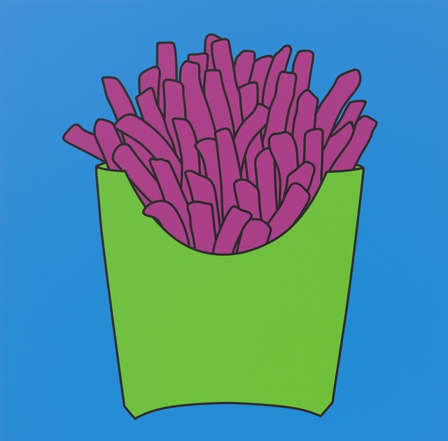 Michael Craig-Martin, ‘Untitled (chips blue)’, 2016, Painting, Acrylic on aluminium, Galerie Andres Thalmann