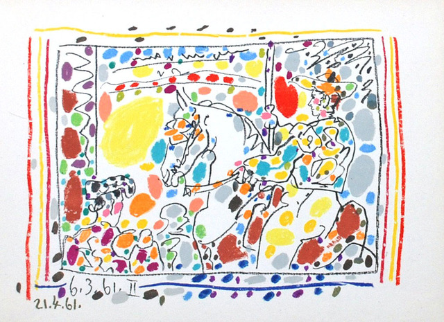 Pablo Picasso, ‘Le Picador (II), from A Los Toros Avec Picasso’, 1961, Print, Transfer lithograph, Georgetown Frame Shoppe