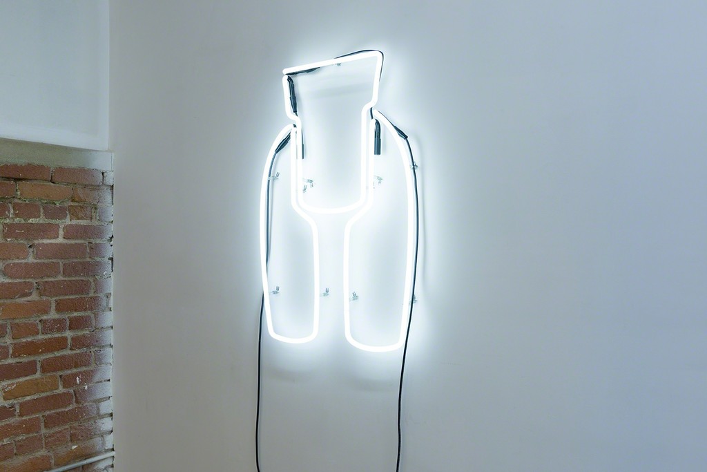 Allie Pohl, 'Ideal Woman: 3 ft Neon, White', 2013, neon, one transformer, 36 x 21 inches. Photo: Ruben Diaz Allie Pohl, 'Ideal Woman: 3 ft Neon, White', 2013, neon, one transformer, 36 x 21 inches. Photo: Ruben Diaz