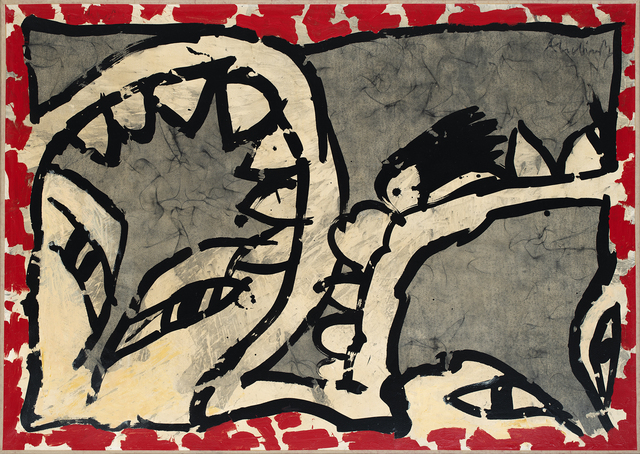 Pierre Alechinsky, ‘Dans le blanc des yeux’, 1975-2020, Painting, Ink and acrylic on paper mounted on canvas, Galerie Lelong & Co.