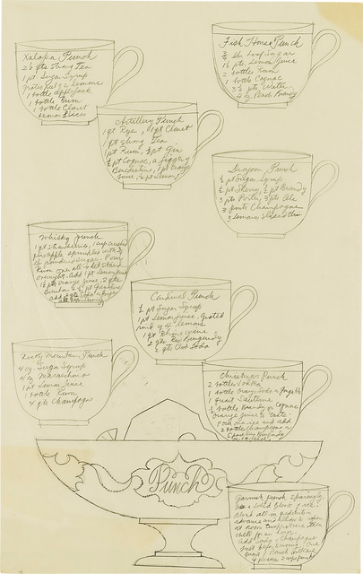 Andy Warhol, ‘Punch Recipes’, circa 1955, Phillips