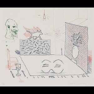 David Hockney - Discord Merely Magnifies, 7, from The Blue Guitar (M.C.A.T. 184)