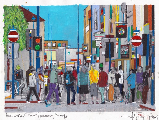 Fabio Coruzzi, ‘Road Without Exit Anarchy UK’, 2019, Drawing, Collage or other Work on Paper, Acrylic, Oil Pastel, Gel Ink, Graphite on Paper, Artspace Warehouse