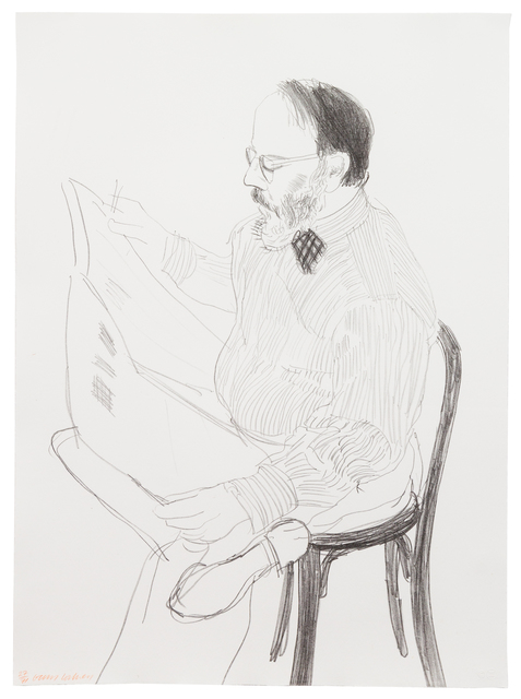 David Hockney, ‘Henry Reading the Newspaper from Friends’, 1976, Hindman