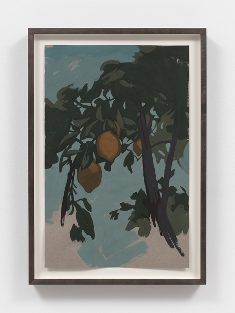 Matthew Benedict, ‘Study of a Lemon Tree at Twilight’, 2019, Drawing, Collage or other Work on Paper, Gouache on paper, Alexander and Bonin