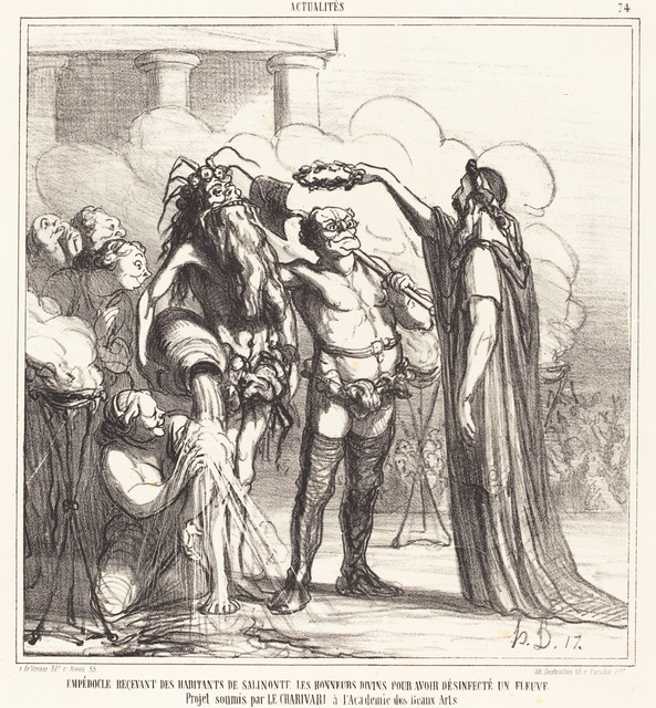 Honoré Daumier, ‘Empedocle recevant... les honneurs divins...’, 1866, National Gallery of Art, Washington, D.C.