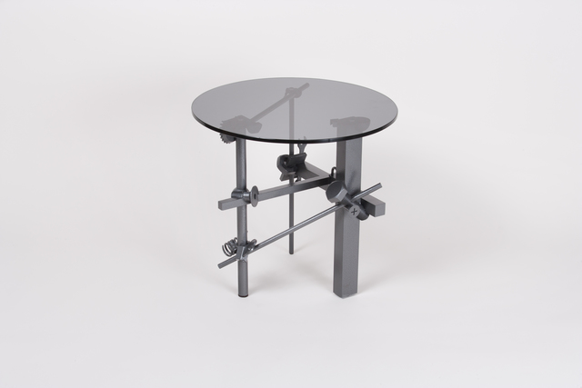 Emmett Moore, ‘"ISST" Table’, 2015, Design/Decorative Art, Maple, Steel, Nylon, Glass, Enamel, Patrick Parrish Gallery
