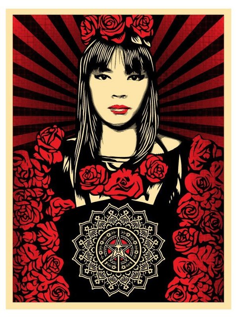 Shepard Fairey (OBEY), ‘Rose girl’, 2008, Rudolf Budja Gallery