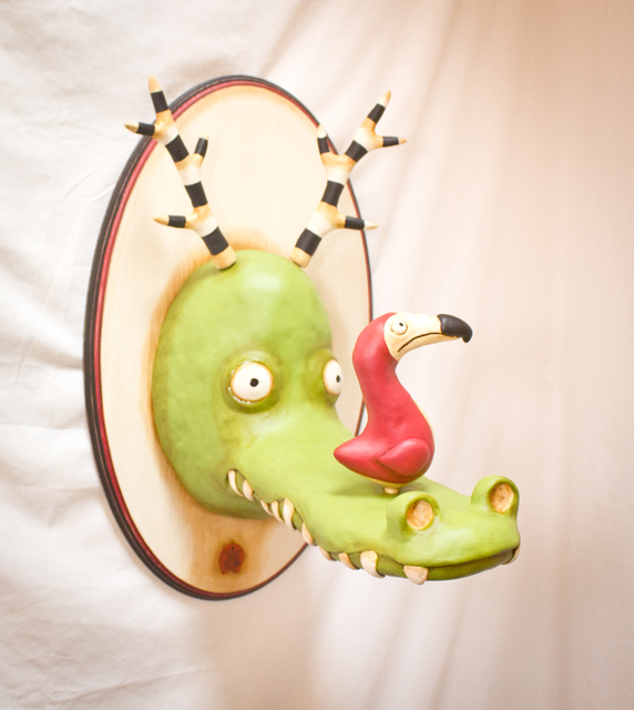Valency Genis, ‘Dallas and Harper’, 2020, Sculpture, Epoxy clay, wood, wire, glass, acrylic and oil, Haven Gallery