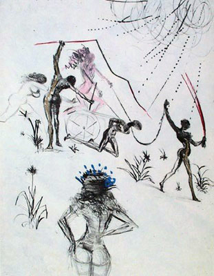 Salvador Dalí, ‘Les Negresses (The Negresses)’, 1969, Print, Etching, Puccio Fine Art