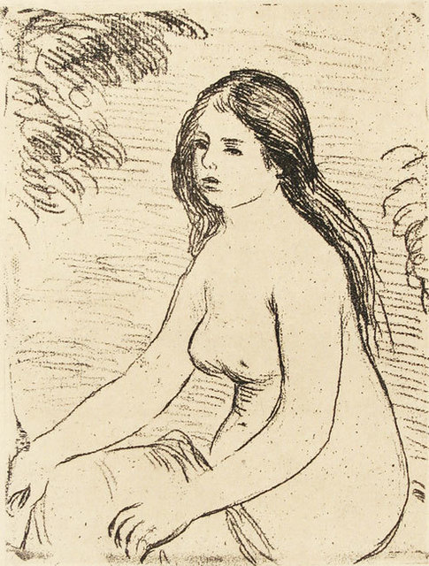 Joan Miró, ‘Femme Nue Assise (Nude Girl Sitting)’, 1909, Print, Soft ground etching, Davidson Galleries