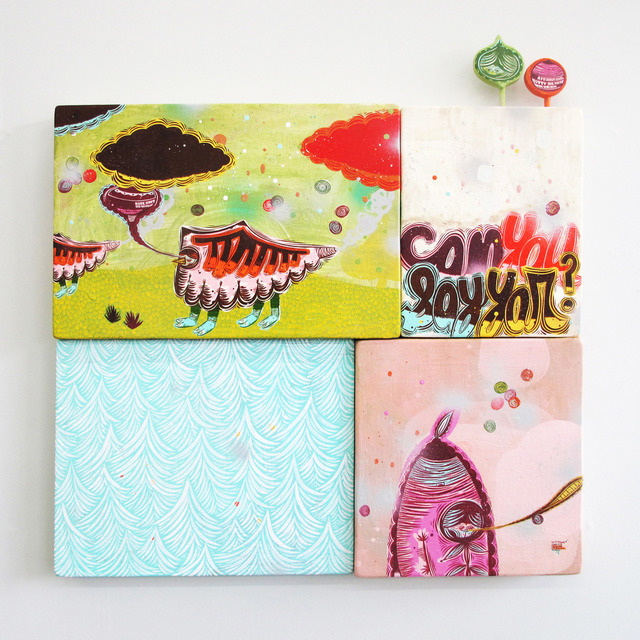 Thomas Campbell, ‘Can You Say Yar’, 2009, Painting, Acrylics, gouache, india ink and spray paint on panel, V1 Gallery