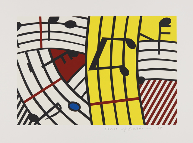 Roy Lichtenstein, ‘Musical Notes (Composition IV)’, 1995, Print, Screenprint in colors, on Rives BFK paper, with full margins., Phillips
