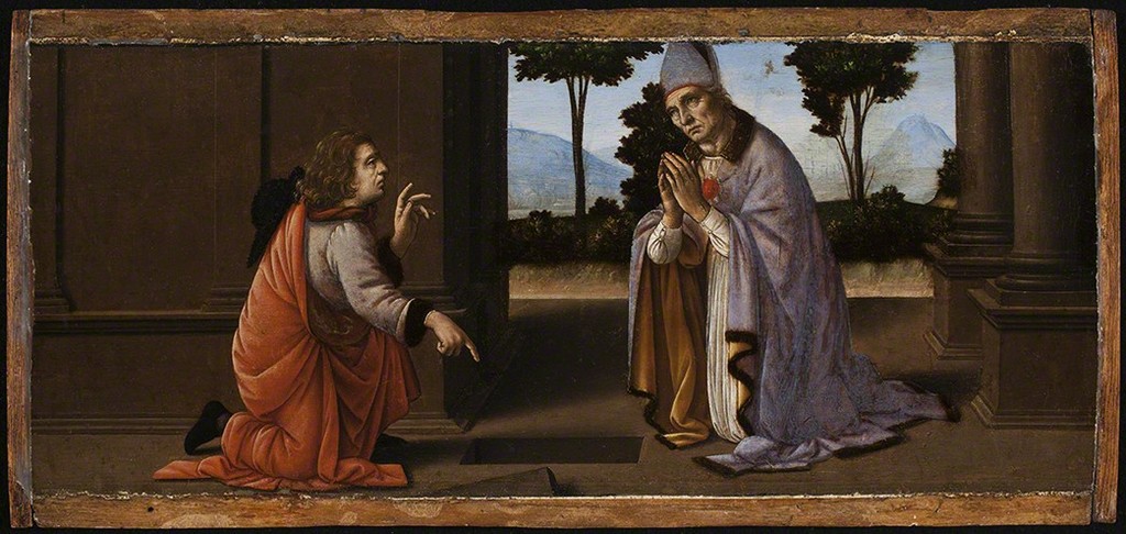 A Miracle of Saint Donato of Arezoo
Leonardo da Vinci
Lorenzo di Credi
ca. 1475-85
Oil on panel A Miracle of Saint Donato of Arezoo
Leonardo da Vinci
Lorenzo di Credi
ca. 1475-85
Oil on panel