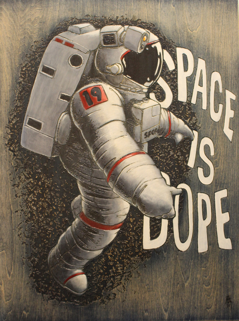 Norio Fujikawa, ‘Space is Dope’, 2019, Painting, Acrylic and laser cut on wood panel, Art Attack SF