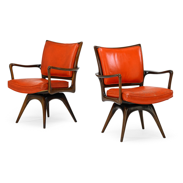 Vladimir Kagan, ‘Two Swivel Armchairs, New York’, 1950s, Rago/Wright