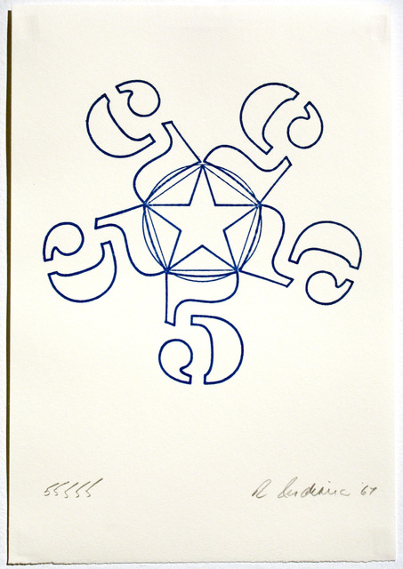 Robert Indiana, ‘55555, Stamped Indelibly ’, 1967, Woodward Gallery