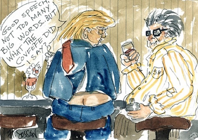 Harriett Sosson, ‘What the Covfefe did I say?’, 2017, Painting, Watercolor, Zenith Gallery