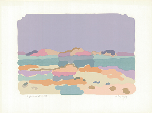 Charles Lapicque, ‘Lagune bretonne’, 1959, Print, Color lithograph, Sylvan Cole Gallery