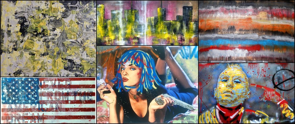 Greg Beebe, found his true calling in the art world when he began creating spontaneous and thought-provoking abstract works of art. Beebe’s earlier mediums of expression also included spray painting graffiti, cartooning as well as sketching free hand imagery. Top Row (Left to Right): ‘Blur No. 7’, 2015; ‘Cityscape No. 2’, 2015; ‘World Colour No. 9’, 2016; Bottom Row (Left to Right): ‘Patriot’, 2017; ‘The Pulp’, 2016; ‘Taxi II’, 2016 Greg Beebe, found his true calling in the art world when he began creating spontaneous and thought-provoking abstract works of art. Beebe’s earlier mediums of expression also included spray painting graffiti, cartooning as well as sketching free hand imagery. Top Row (Left to Right): ‘Blur No. 7’, 2015; ‘Cityscape No. 2’, 2015; ‘World Colour No. 9’, 2016; Bottom Row (Left to Right): ‘Patriot’, 2017; ‘The Pulp’, 2016; ‘Taxi II’, 2016