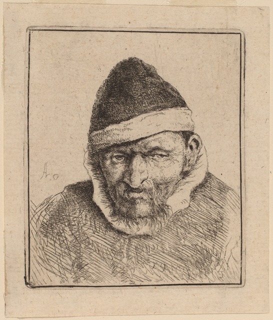Adriaen van Ostade, ‘Peasant Wearing a Pointed Cap’, probably 1640, National Gallery of Art, Washington, D.C.