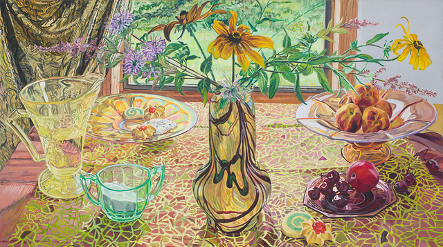 Janet Fish, ‘Vase Before a Window ’, 1996, Painting, Oil on linen, DC Moore Gallery