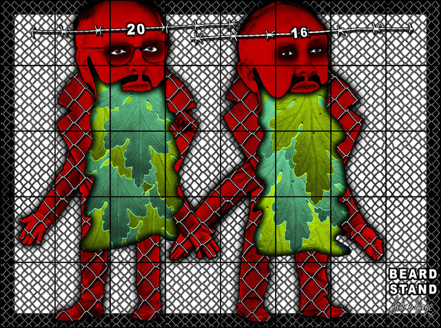 Gilbert and George, ‘BEARD STAND’, 2017, Lehmann Maupin