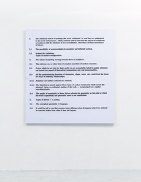 ART & LANGUAGE, Paintings I, No. 2, 1966, installation view, MADE IN ZURICH, Galerie Bernard Jordan, Switzerland, curated by jsvcPROJECT, 2014, Inkjet on paper mounted on wood panel, 157x150cm ART & LANGUAGE, Paintings I, No. 2, 1966, installation view, MADE IN ZURICH, Galerie Bernard Jordan, Switzerland, curated by jsvcPROJECT, 2014, Inkjet on paper mounted on wood panel, 157x150cm