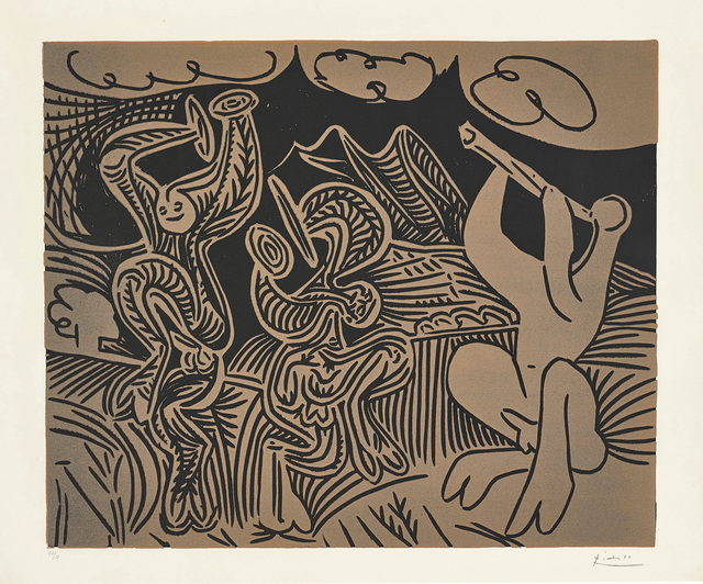 Pablo Picasso, ‘Bacchanale: flûtiste et danseurs aux cymbales (Bacchanal: Flutist and Dancers with Cymbals)’, 1959, Phillips