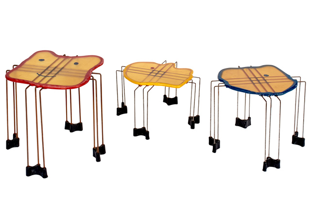 ‘Gaetano Pesce Resin and Steel Triple Play Nest of Three Tables’, 1990s, Design/Decorative Art, Doyle