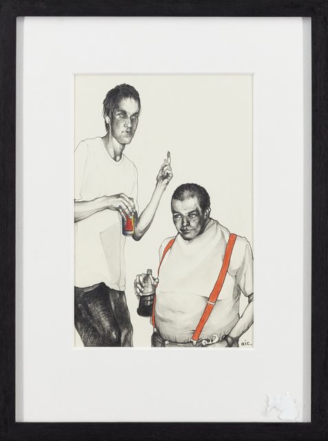 Andrew Ingram, ‘The Brothers Grotty’, 2010, Drawing, Collage or other Work on Paper, Pencil and ink on paper, Roseberys
