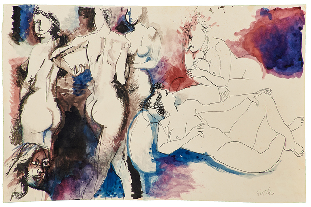 Renato Guttuso, ‘Untitled’, Painting, Watercolor and ink on paper, Rago/Wright