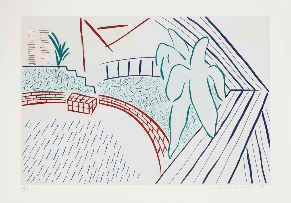 David Hockney - My Pool and Terrace, from Eight by Eight to Celebrate the Temporary Contemporary
