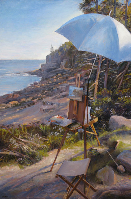 Joel Babb, ‘Easel at Otter Cliffs, Mt. Desert Island, Maine’, 2012, Vose Galleries