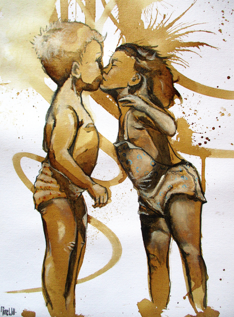 MineWill, ‘Kiss coffee 2’, 2018, Galerie Libre Est L'Art