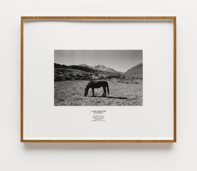 Hamish Fulton, ‘A view from Putre of Taapaca. From and to a truck guided walks to the tops of seven volcanic ridges Aymara Land. Northern Chile’, 2016, Bergamin & Gomide